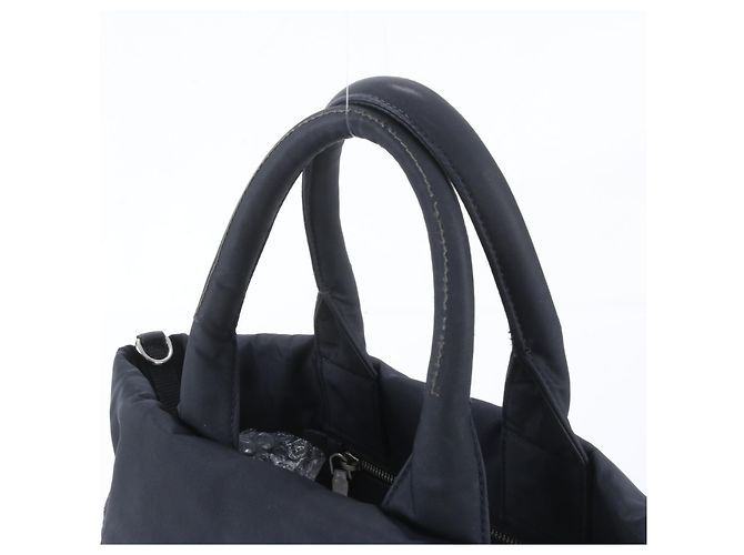 Prada Reversible 2-Way Tote Bag Black Navy blue - view 3