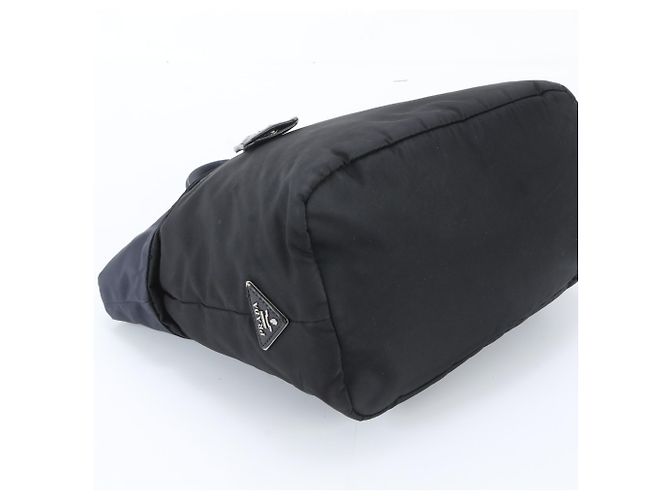 Prada Reversible 2-Way Tote Bag Black Navy blue - view 6