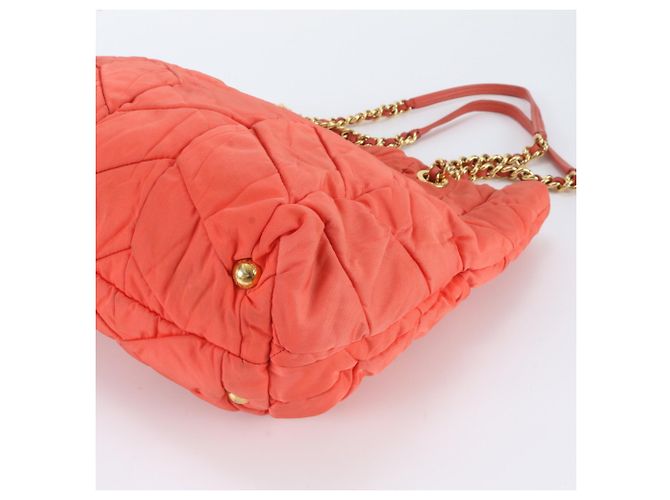 Tote Prada Tessuto Nylon Leder Tasche mit Dreiecks-Logo Pink - Ansicht 4