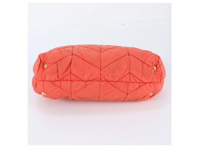 Tote Prada Tessuto Nylon Leder Tasche mit Dreiecks-Logo Pink - Ansicht 5