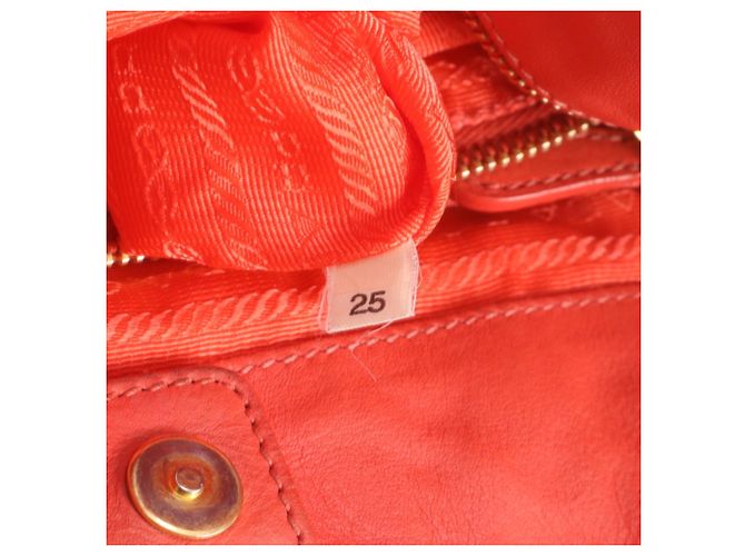 Tote Prada Tessuto Nylon Leder Tasche mit Dreiecks-Logo Pink - Ansicht 9