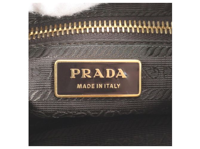 Bolsa de ombro em couro e nylon Tessuto com logo triangular Prada Caqui - vista 8
