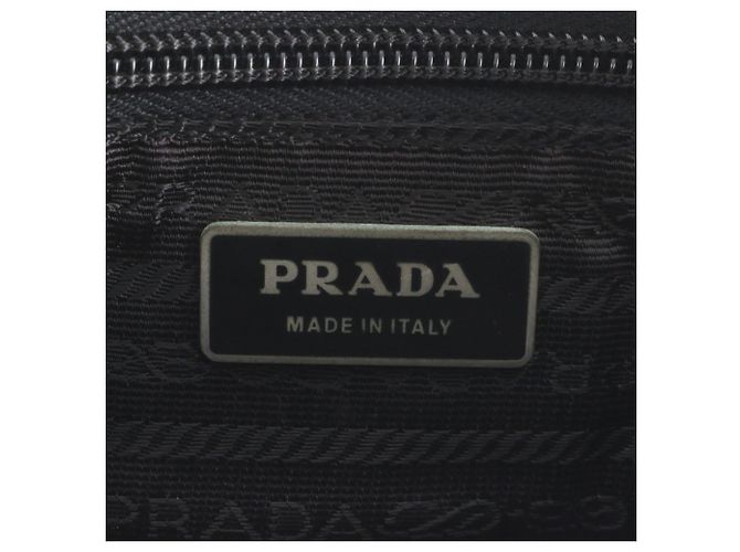 Bolsa Messenger Prada em nylon Tessuto e couro Saffiano Preto - vista 8