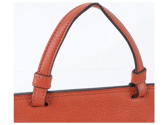 Gucci Bamboo Daily Leder Crossbody- und Handtasche Orange - Ansicht 3