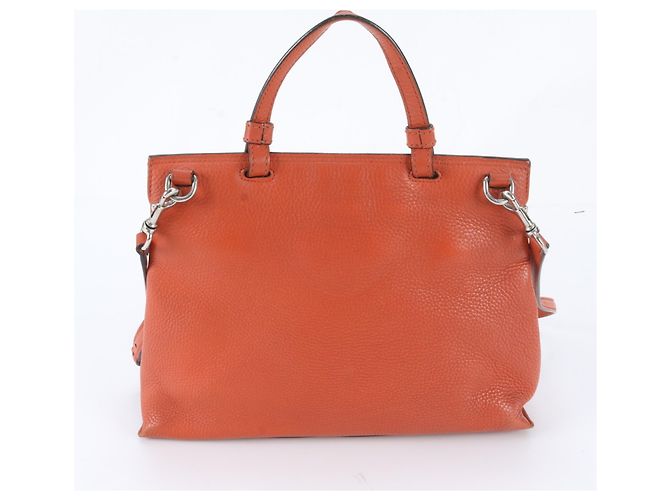 Gucci Bamboo Daily Leder Crossbody- und Handtasche Orange - Ansicht 4