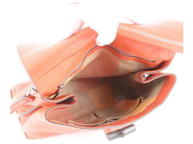 Gucci Bamboo Daily Leder Crossbody- und Handtasche Orange - Ansicht 8