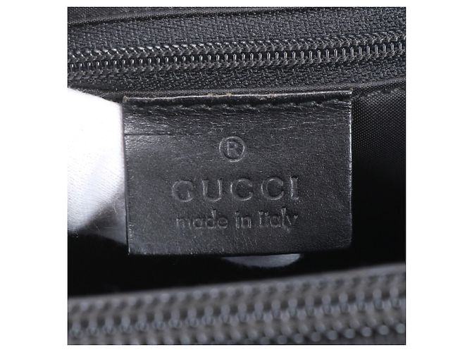Borsa Tote Gucci in pelle nera e nylon Nero - vista 8