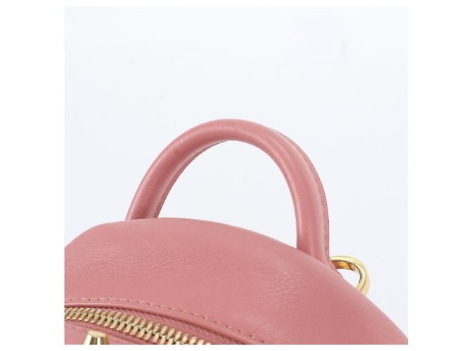 Zaino e Borsa a Tracolla in Pelle Borchiata MCM Cassette Rosa - vista 2