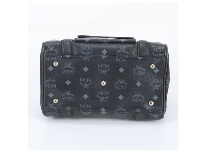 Borsa Mini Boston MCM Visetos in pelle Marrone Nero - vista 5