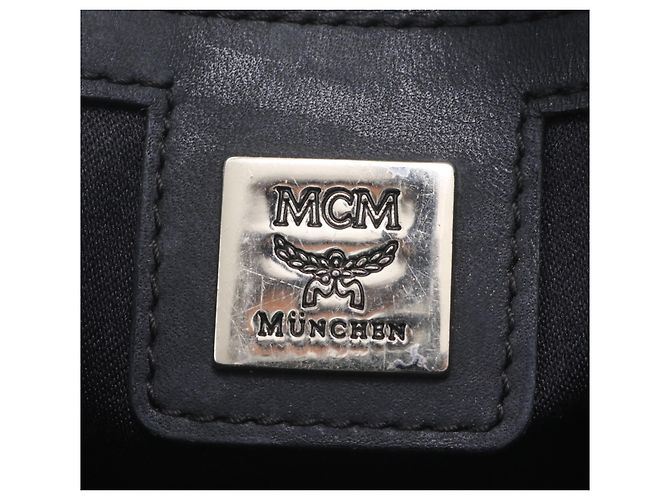 Borsa Mini Boston MCM Visetos in pelle Marrone Nero - vista 7