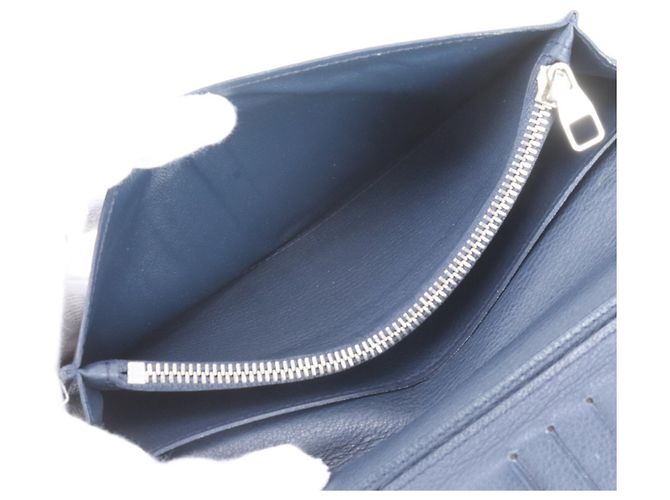 Louis Vuitton Portefeuille Brazza Long Wallet Blu - vista 7