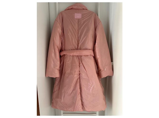 Acne Studios Casaco Puffer Rosa com Cinto - vista 13