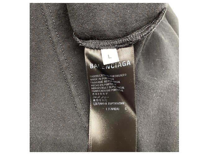 Everyday T-shirt Balenciaga Script Logo in cotone nero - vista 6