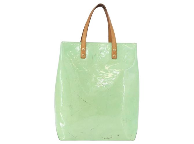 LOUIS VUITTON Monogram Vernis Reade MM Hand Bag Peppermint M91305 LV - vista 13