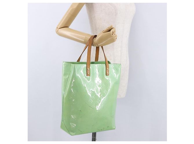 LOUIS VUITTON Monogram Vernis Reade MM Hand Bag Peppermint M91305 LV - vista 22