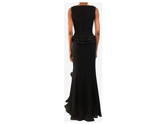 Escada Set due pezzi top bustier e gonna nero - size UK 6 - vista 2