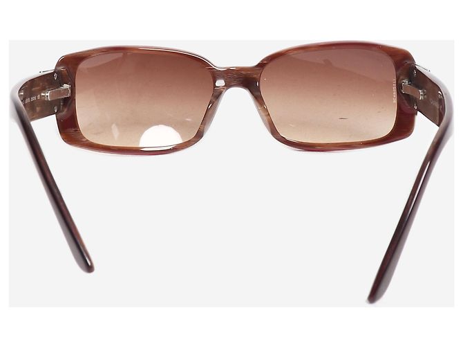 Chanel Burgundy rectangular sunglasses Dark red - view 4