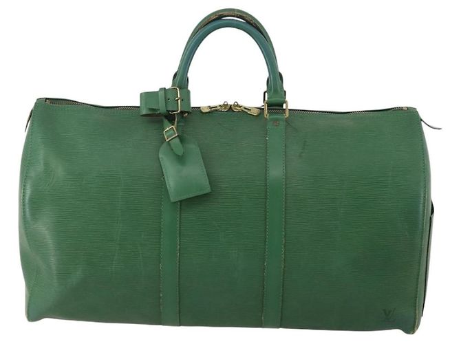 LOUIS VUITTON Epi Keepall 50 Boston Bag Green M42964 LV - vista 13