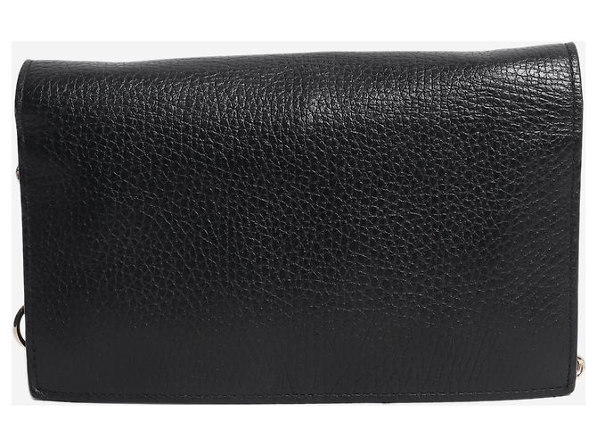 Gucci Cartera negra con cadena G entrelazada Negro - vista 3