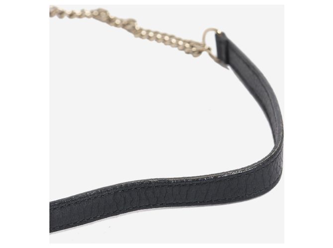 Gucci Cartera negra con cadena G entrelazada Negro - vista 5