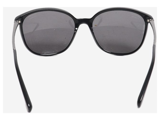 Chanel Gafas de sol negras de montura redonda Negro - vista 4
