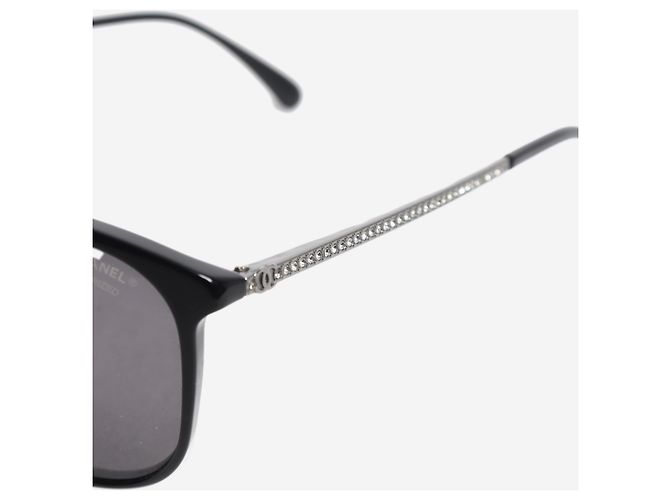 Chanel Gafas de sol negras de montura redonda Negro - vista 5