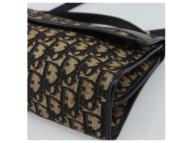 Christian Dior Trotter Canvas Shoulder Bag 2way Navy Gold - vista 10