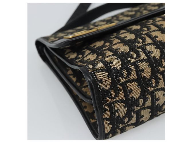 Christian Dior Trotter Canvas Shoulder Bag 2way Navy Gold - vista 15