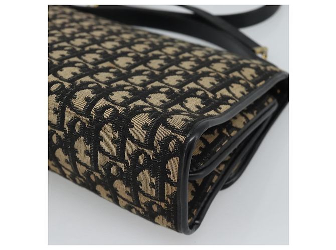 Christian Dior Trotter Canvas Shoulder Bag 2way Navy Gold - vista 16