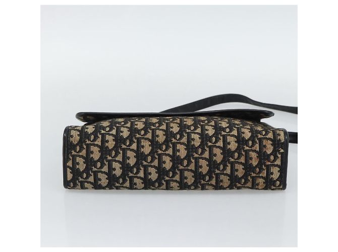 Christian Dior Trotter Canvas Shoulder Bag 2way Navy Gold - vista 5