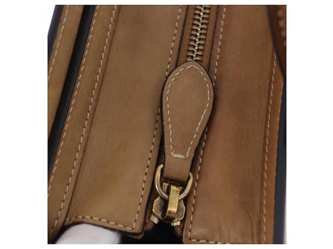 Céline CELINE Luggage Nano Hand Bag Leather Suede 2way Beige Gold - vista 10