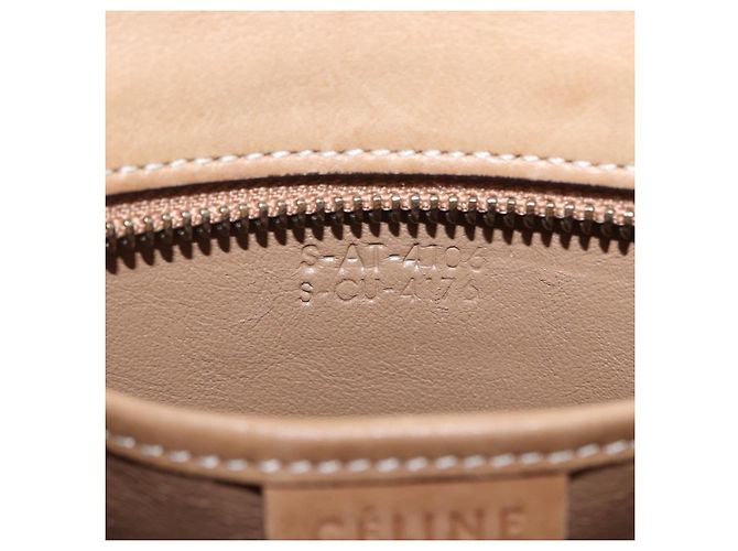 Céline CELINE Luggage Nano Hand Bag Leather Suede 2way Beige Gold - vista 12