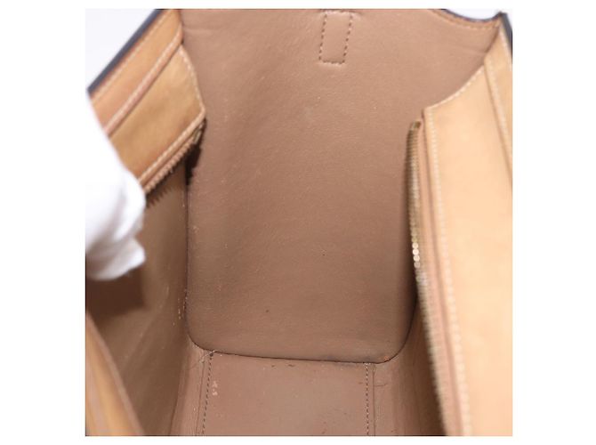 Céline CELINE Luggage Nano Hand Bag Leather Suede 2way Beige Gold - vista 23