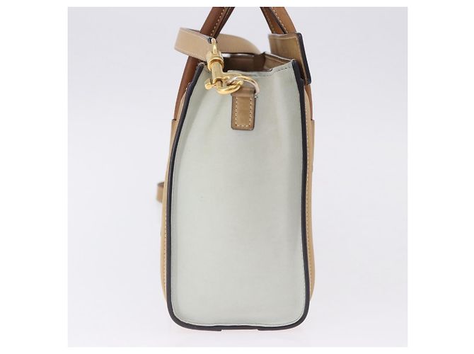 Céline CELINE Luggage Nano Hand Bag Leather Suede 2way Beige Gold - vista 4