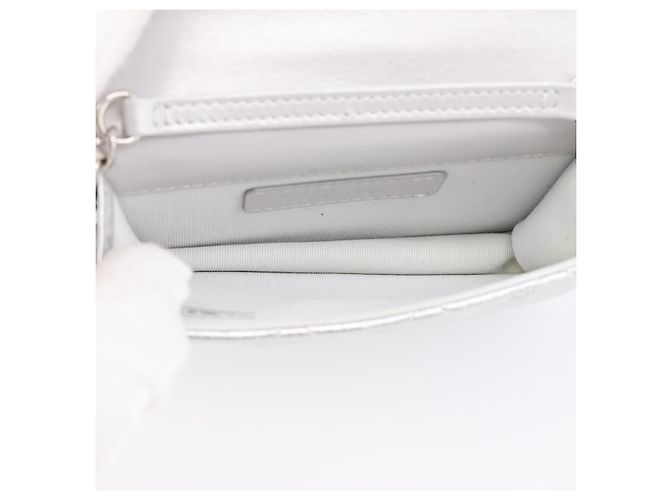 CHANEL Matelasse Chain Shoulder Bag Lamb Skin Navy CC - vista 11