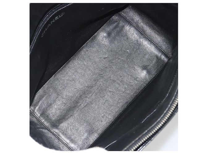CHANEL Matelasse Chain Shoulder Bag Patent Leather Black Silver CC - vista 11