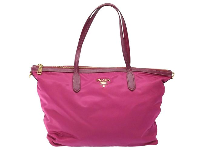 PRADA Bolso Tote Nylon 2way Pink Gold - vista 13