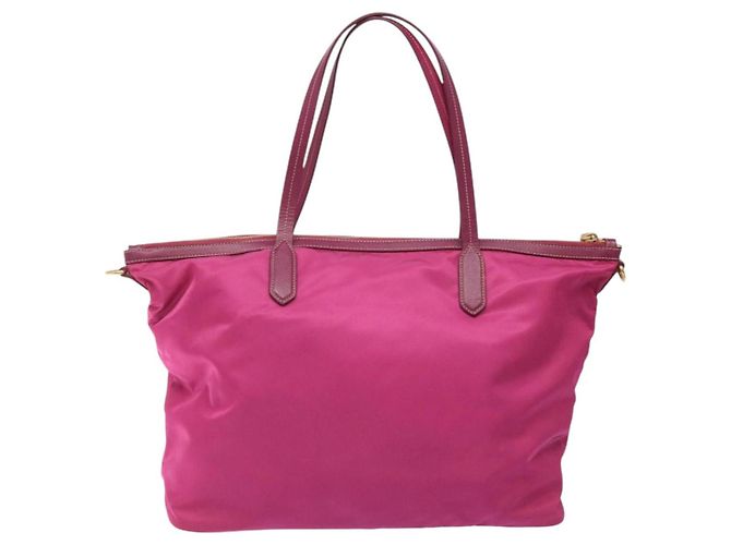 PRADA Bolso Tote Nylon 2way Pink Gold - vista 2
