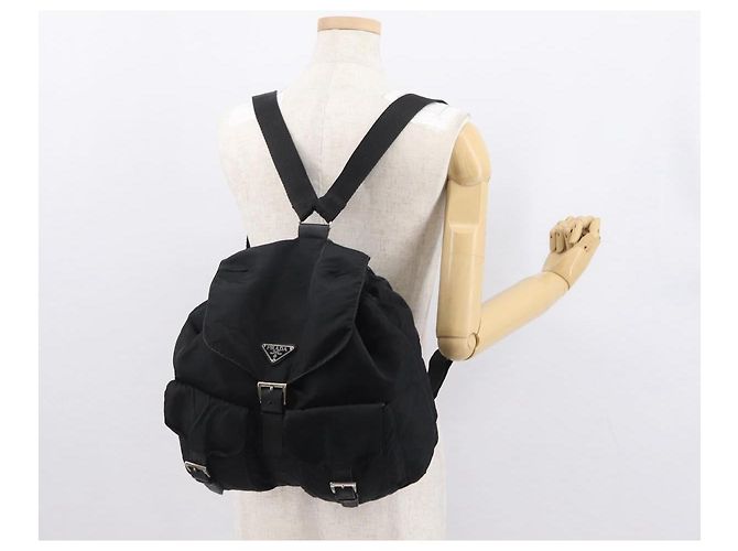 PRADA Sac à dos Nylon Black Silver - vue 24