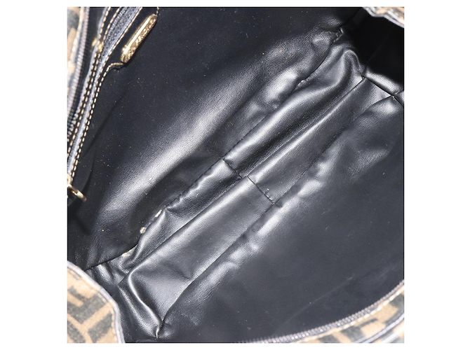FENDI Zucca Canvas Hand Bag Black Brown - vista 10