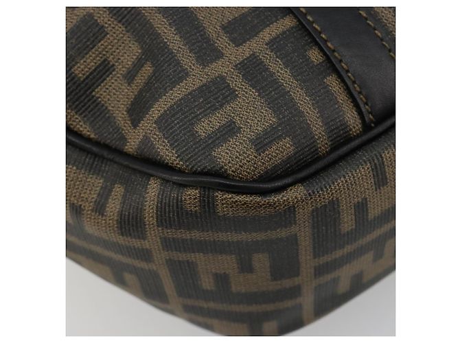 FENDI Zucca Canvas Hand Bag Black Brown - vista 15