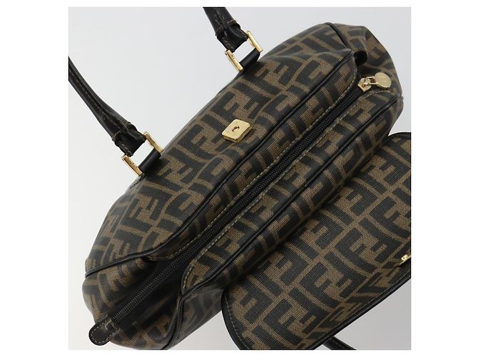 FENDI Zucca Canvas Hand Bag Black Brown - vista 20