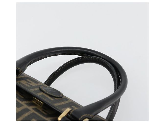 FENDI Zucca Canvas Hand Bag Black Brown - vista 8