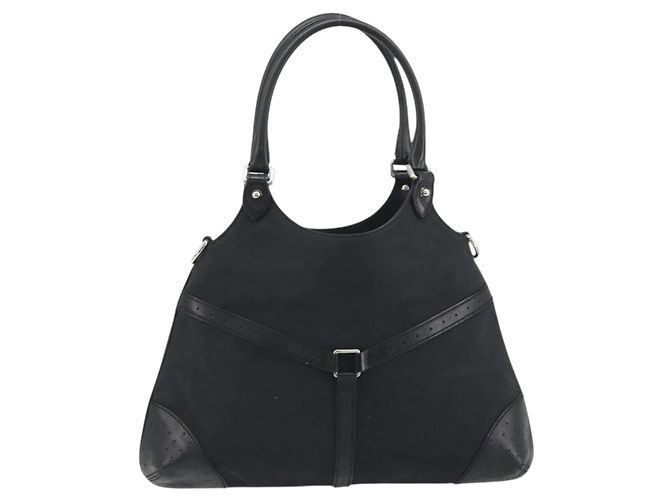 GUCCI Interlocking G Handtasche Canvas Schwarz Silber - Ansicht 3