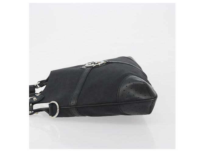 GUCCI Interlocking G Handtasche Canvas Schwarz Silber - Ansicht 5