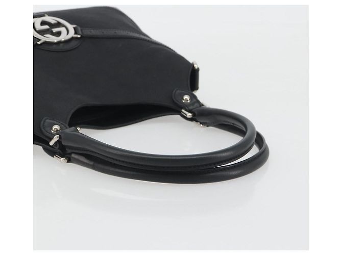GUCCI Interlocking G Handtasche Canvas Schwarz Silber - Ansicht 7