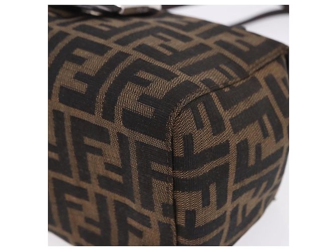 FENDI Zucca Canvas Mamma Baguette Hand Bag Brown Silver - vista 15