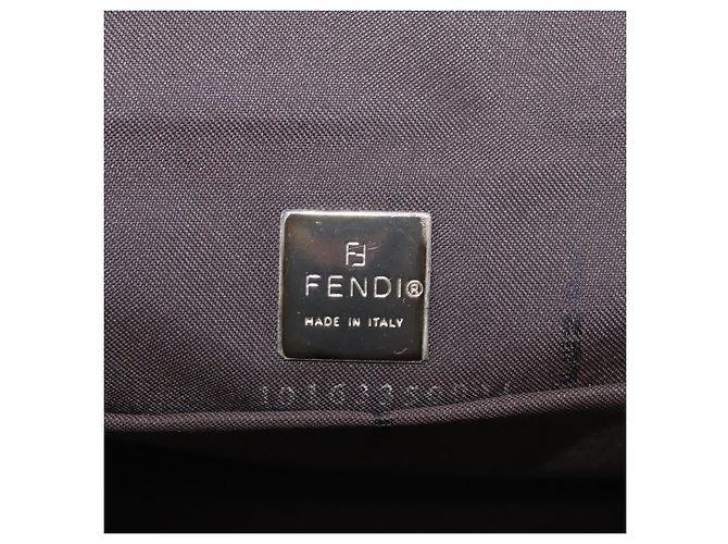 FENDI Zucca Canvas Mamma Baguette Hand Bag Brown Silver - vista 21