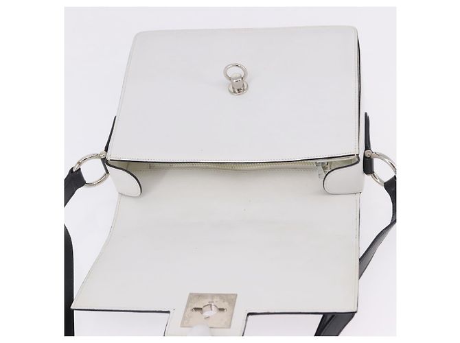 Céline CELINE Schultertasche Leder Schwarz Weiß - Ansicht 15