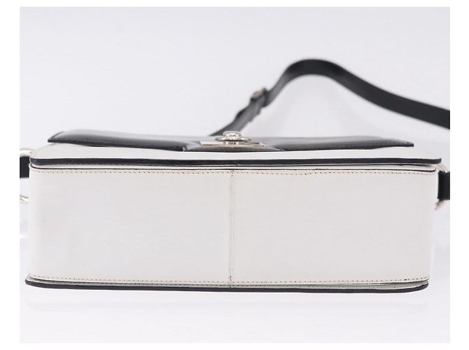 Céline CELINE Schultertasche Leder Schwarz Weiß - Ansicht 9